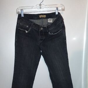 Paris Blues Women's Dark Gray Straight Leg Jeans